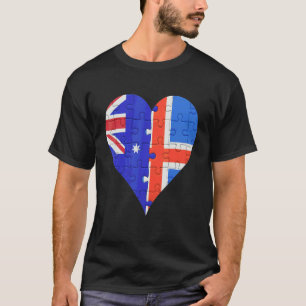 Australian Icelandic Flag Heart T-Shirt