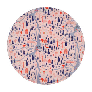 Australian icons, seamless decorative pattern. cutting board