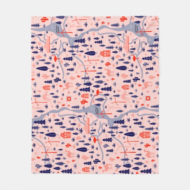 Australian icons, seamless decorative pattern. fleece blanket (Front)