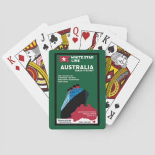 Australian Immigration Vintage Art Playing Cards