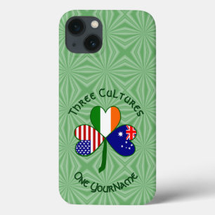 Australian Irish American Shamrock Personalised iPhone 13 Case