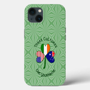 Australian Irish American Shamrock Personalised iPhone 13 Case