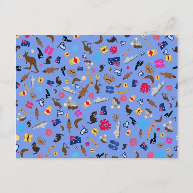 Australian items, what is Austalia famous for Postcard (Front)