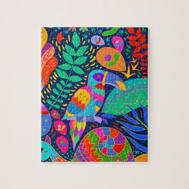 Australian Jungle Parrot Kangaroo Koala Jigsaw Puzzle (Vertical)
