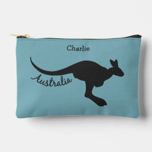 Australian Kangaroo Custom Name & Colour Accessory Pouch
