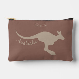 Australian Kangaroo Custom Name & Colour Accessory Pouch