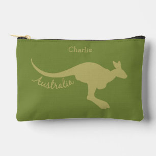 Australian Kangaroo Custom Name & Colour Accessory Pouch