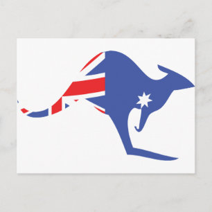 australian kangaroo postcard