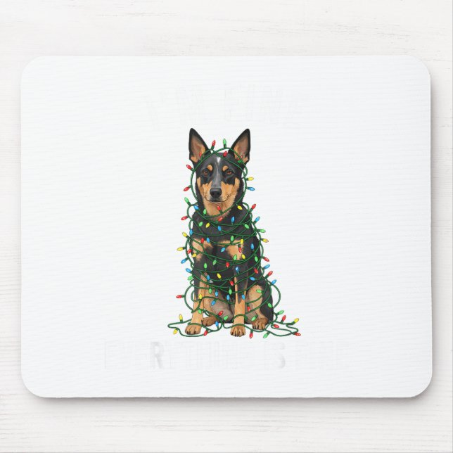 Australian Kele Christmas I'm Fine Everything Is F Mouse Pad (Front)