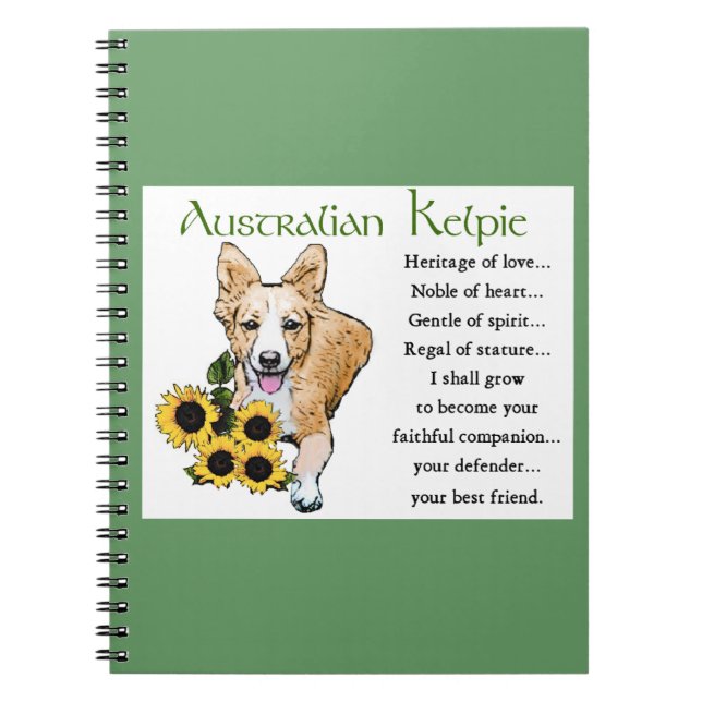 Australian Kelpie Art Notebook (Front)