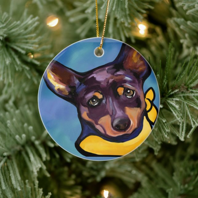 AUSTRALIAN KELPIE CERAMIC TREE DECORATION (Tree)