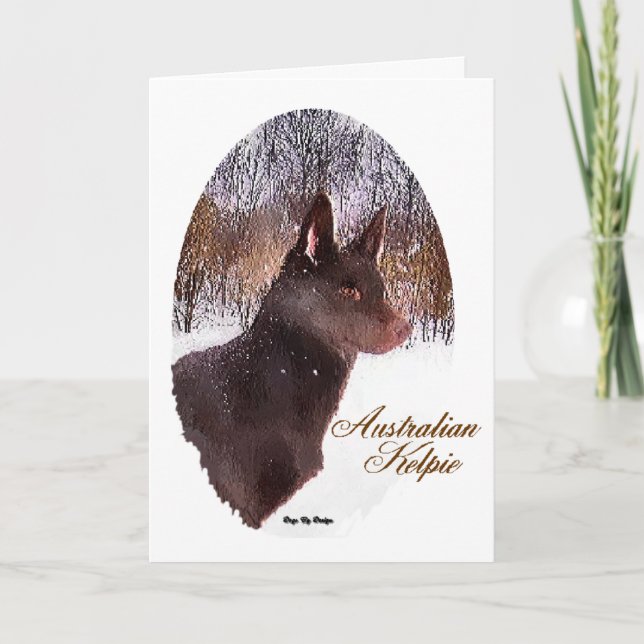 Australian Kelpie Christmas Cards Gifts (Front)