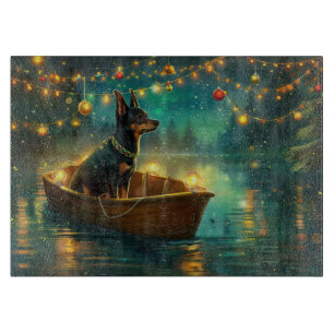 Australian Kelpie Christmas Festive Voyage Cutting Board