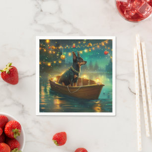 Australian Kelpie Christmas Festive Voyage Napkin