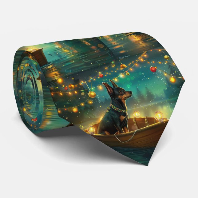 Australian Kelpie Christmas Festive Voyage Tie (Rolled)