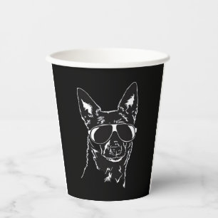 Australian Kelpie cool dog sunglasses Classic T-Sh Paper Cups