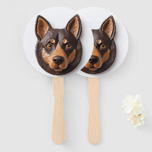Australian Kelpie Dog 3D Inspired Hand Fan