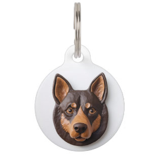 Australian Kelpie Dog 3D Inspired Pet Tag