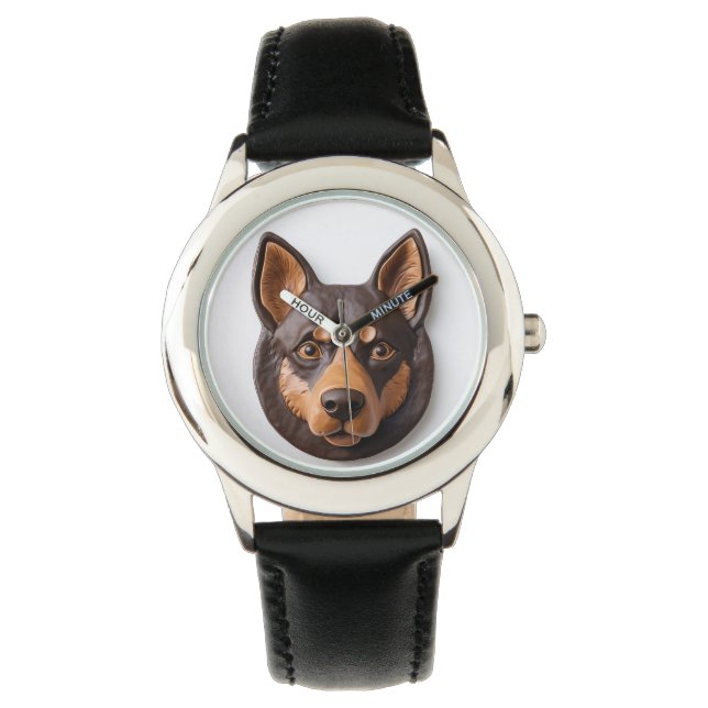 Australian Kelpie Dog 3D Inspired Watch (Front)