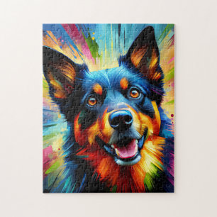 Australian Kelpie Dog Acrylic Print   Colourful Jigsaw Puzzle