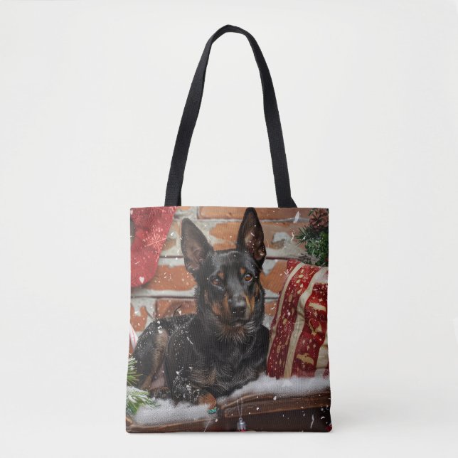 Australian Kelpie Dog Christmas Festive  Tote Bag (Front)