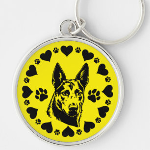Australian Kelpie Dog Key Ring