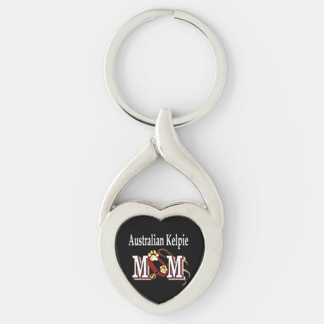 Australian Kelpie Dog MOM Key Ring (Front)
