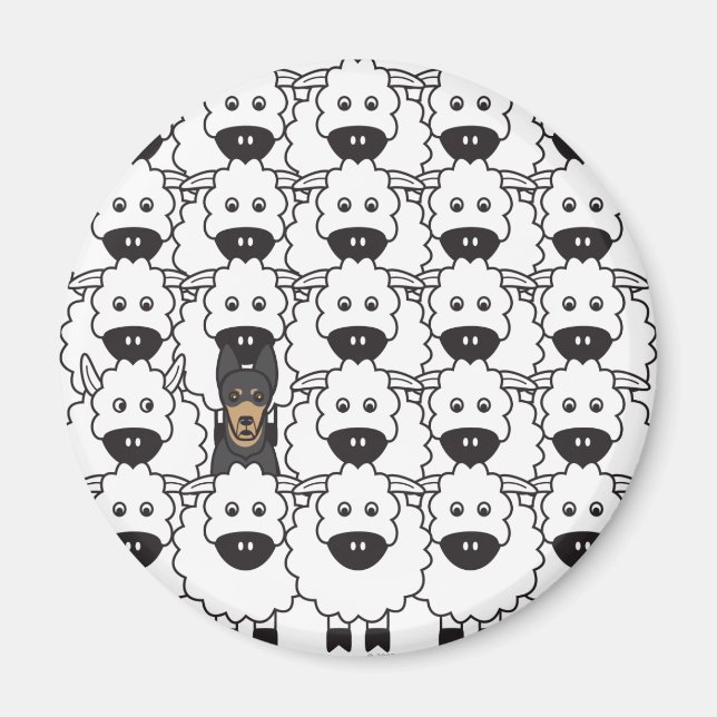 Australian Kelpie in the Sheep Magnet (Front)