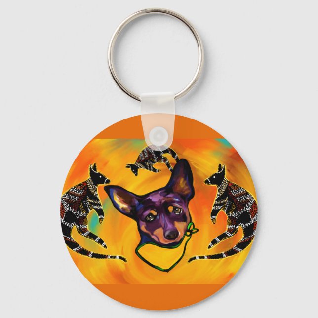 AUSTRALIAN KELPIE  KEY RING (Front)