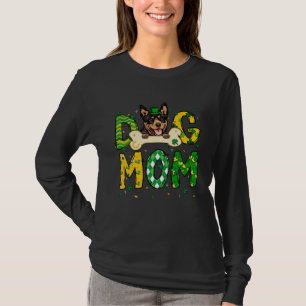 Australian Kelpie Mom Dog Mom Shamrock St Patrick  T-Shirt