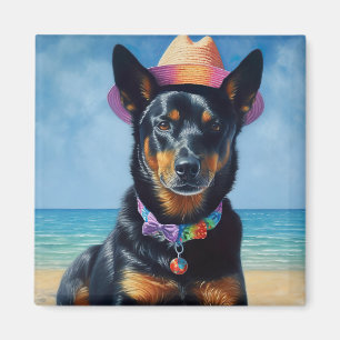 Australian Kelpie on Beach,dog lovers summer gift  Magnet