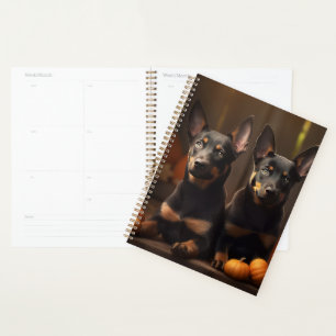 Australian Kelpie Puppy Autumn Delight Pumpkin Planner