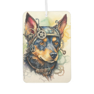 Australian Kelpie Steampunk Dog Car Air Freshener