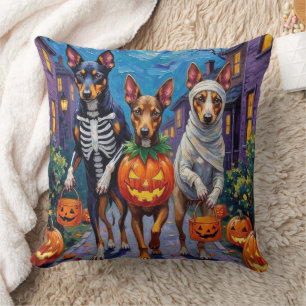 Australian Kelpie Trick-or-Treating Halloween Cushion