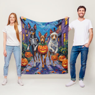 Australian Kelpie Trick-or-Treating Halloween  Fleece Blanket