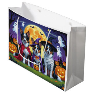 Australian Kelpies Dogs Pumpkin Halloween Funny Large Gift Bag