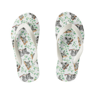 Australian Koala Bear Eucalyptus Tree Cute Kid's F Jandals
