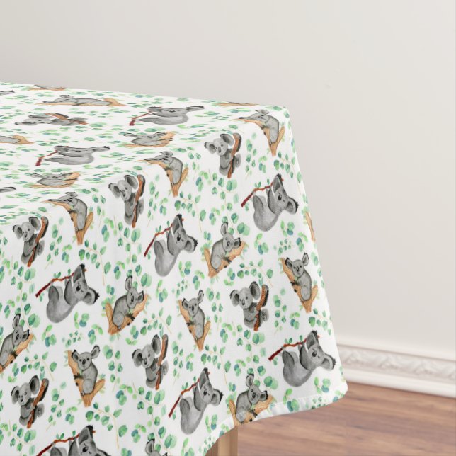 Australian Koala Bear Eucalyptus Tree Cute Tablecloth (In Situ)