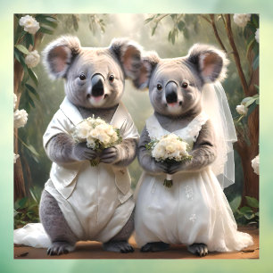 Australian Koala Bear White Wedding,
