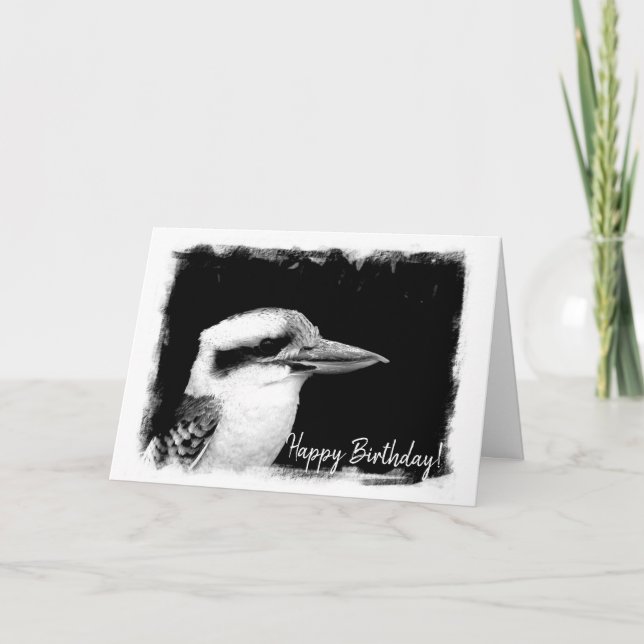 Australian Kookaburra Greeting Birthday Card (Front)