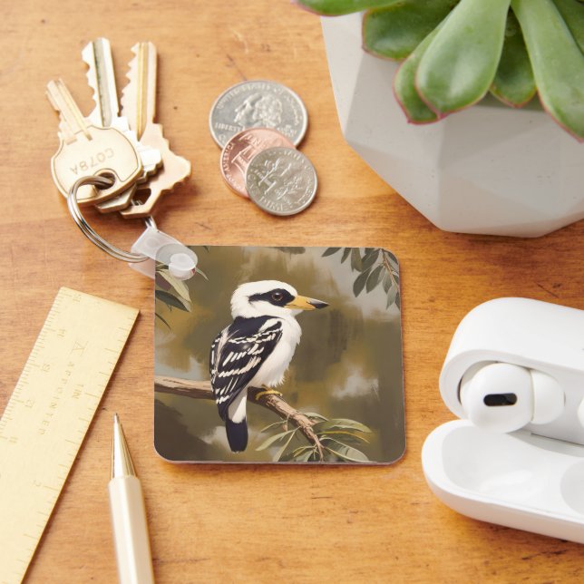 Australian Kookaburra Painting, Key Ring (Desk)