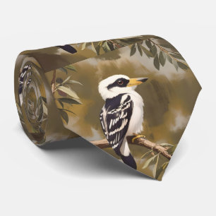 Australian Kookaburra Painting, Tie