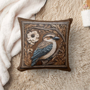Australian Kookaburra Wood Art Print, Cushion