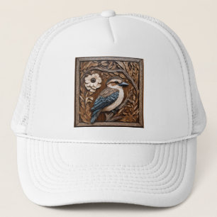 Australian Kookaburra Wood Art Print, Trucker Hat