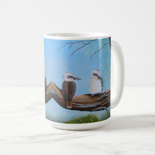 Australian Kookaburras Birds Wildlife Painting Coffee Mug