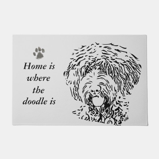 Australian labradoodle doormat (Front)