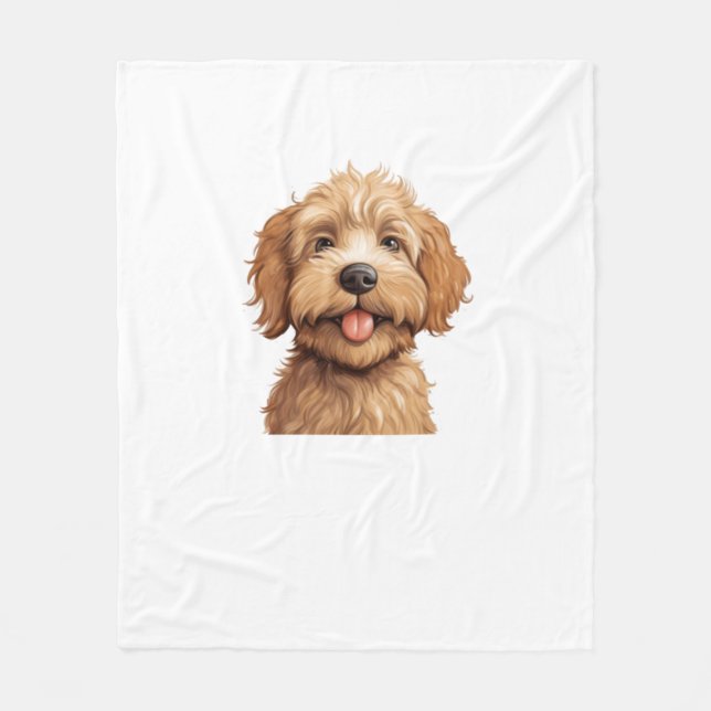 Australian Labradoodle Fleece Blanket (Front)