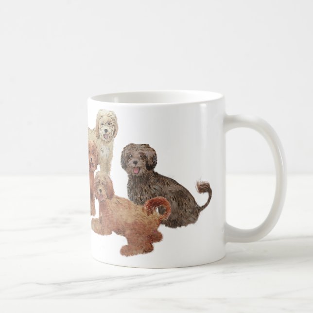 Australian Labradoodle mug / Beautiful painting (Right)