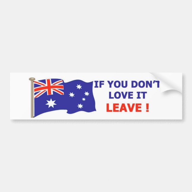 Australian - Love it Bumper Sticker (Front)