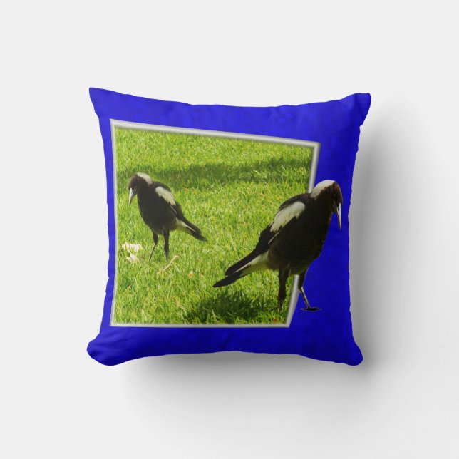 Australian Magpie Birds, Cushion (Front)